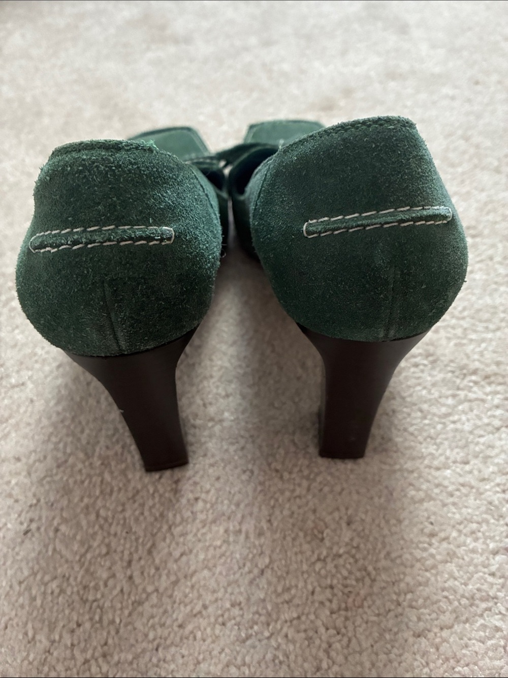 Via Spiga Green Suede Loafers with Knot Detail - Women's - Picture 2 of 4